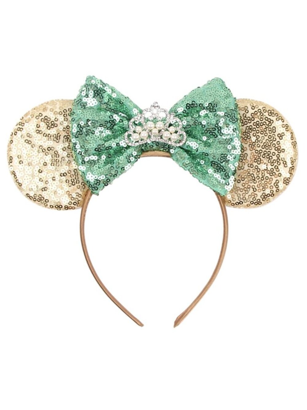 Women Gold Shiny Bow Mickey Mouse Hair Headband For Cosplay